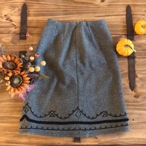 Vintage | Gray wool skirt